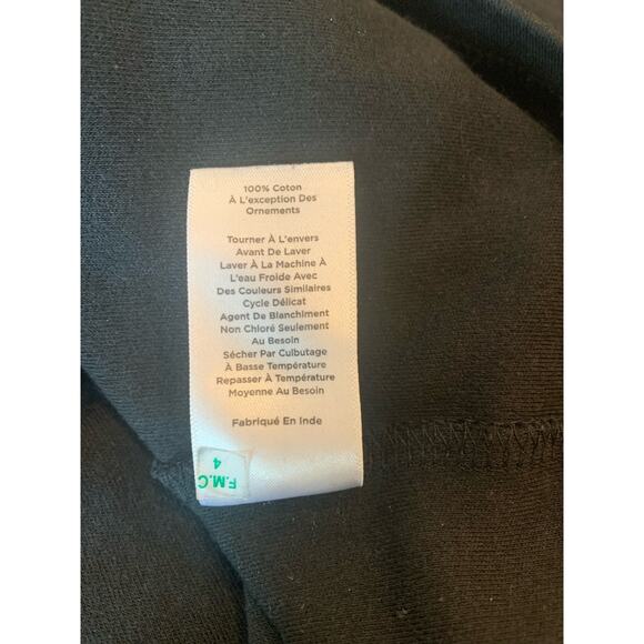 Talbots Black Shift Dress Medium Womens Embroidered Neck Party Preppy Minimalist - Picture 6 of 7